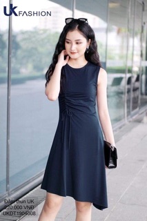 Đầm cotton rút ngực công ty