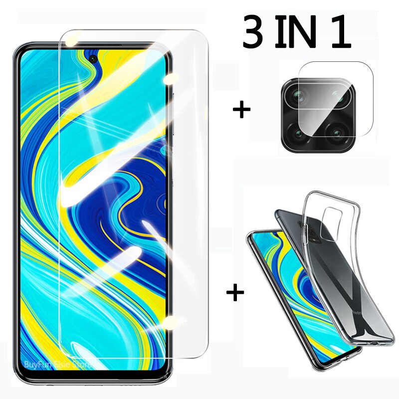 Ốp Lưng Kính Cường Lực 3 Trong 1 Cho Xiaomi Redmi Note 9s Redmi Note 9 Pro Max K30 Pro Zoom