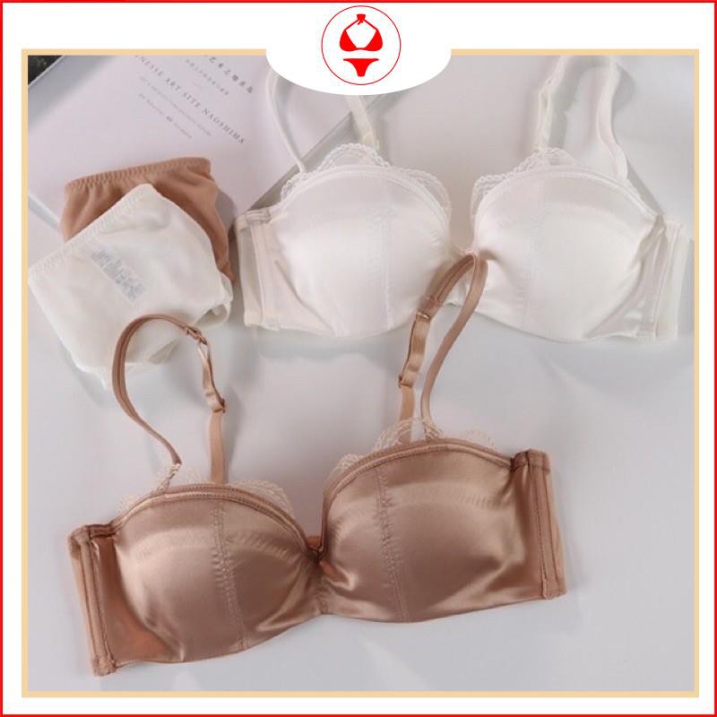 BỘ ĐỒ LÓT SECRET ⚡freeship ⚡  set nội y satin mút mỏng có gọng siêu đẹp,quyến rũ | BigBuy360 - bigbuy360.vn