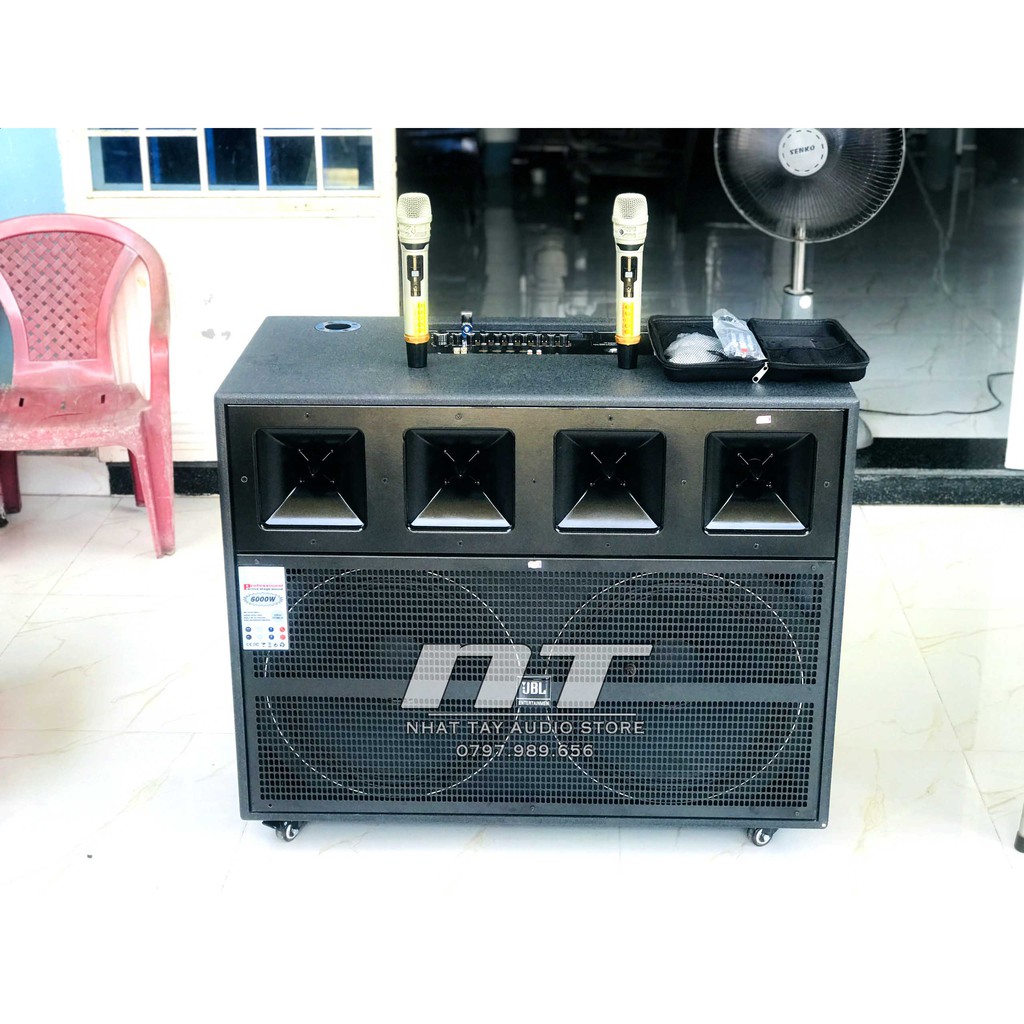 Dàn loa kéo karaoke di động công suất lớn  JBL 4044