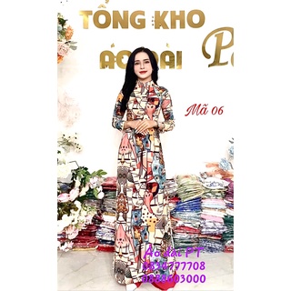 [Freeship đơn từ 0đ] ] Áo dài lụa nhật 👗 FREESHIP 👗 Áo dài chất lụa Nhật in 3d đẹp