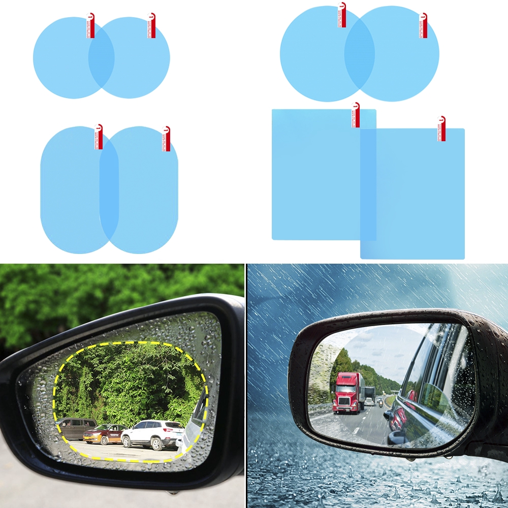 Bộ 2 miếng dán cửa kính xe và gương chống thấm nước và sương mù tiện dụng