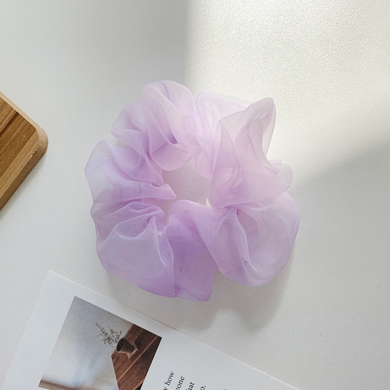 Dây buộc tóc co giãn màu tím phong cách Hàn Quốc dễ thương cho nữ