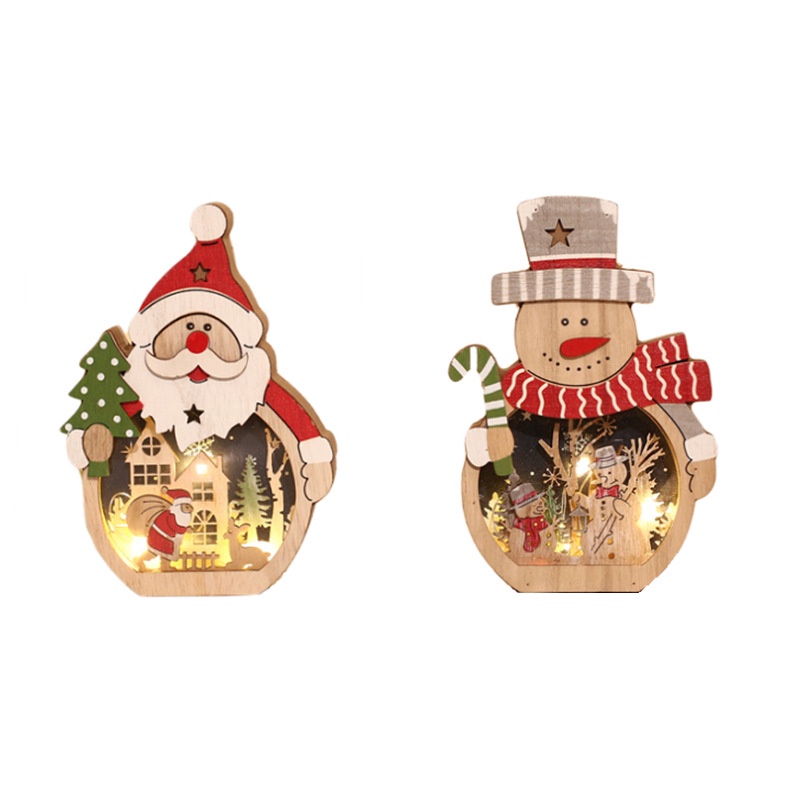 Đồ trang trí để bàn hình ông già Noel có đèn LED dễ thương bắt mắt
