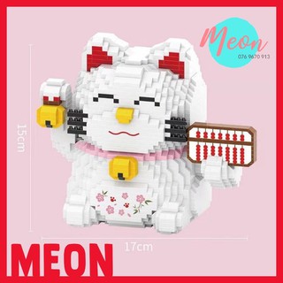 Xếp hình lego Mèo may mắn - Miniblock Mèo Thần Tài