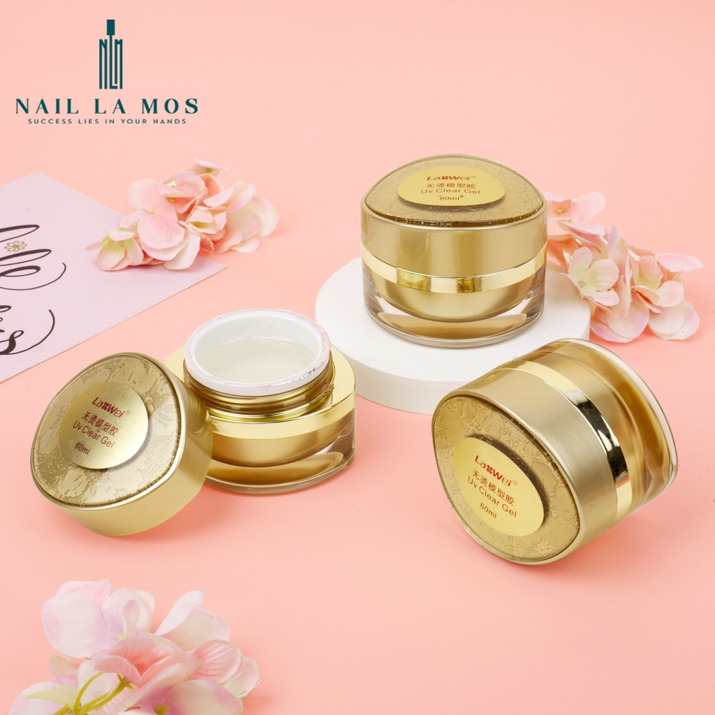 Gel đắp móng Lawei chính hãng (60ml) - Gel lạnh đắp móng loại xịn không chảy, đậm đặc, vào form rất nhanh