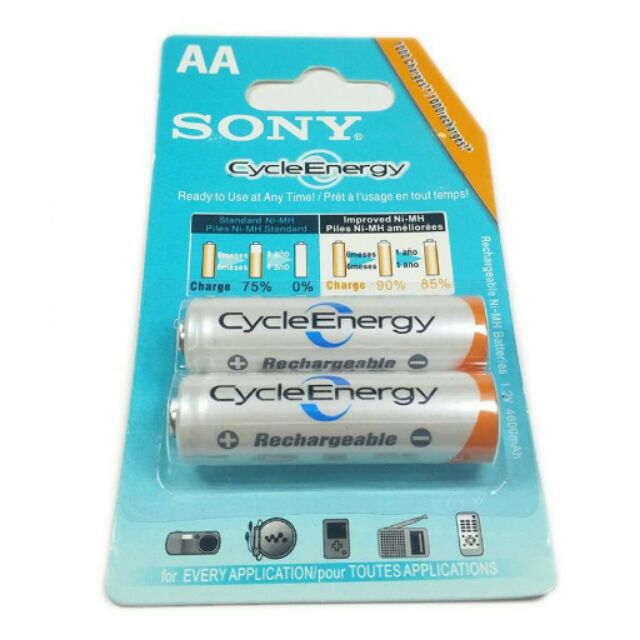 Vỉ 2 pin sạc AA dung lượng cao Sony