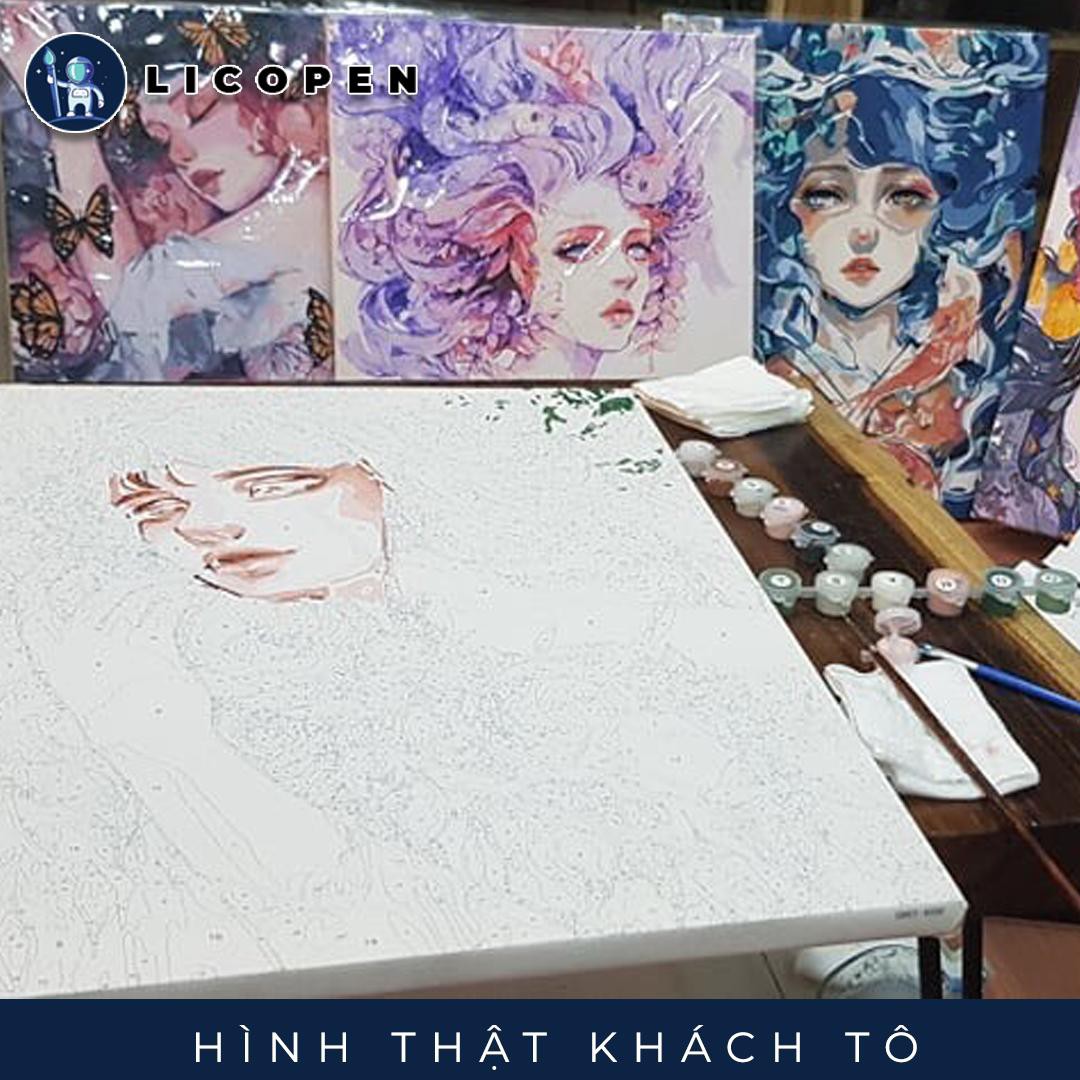 [CÓ SẴN] Tranh Tô Màu Theo Số Licopen - Tranh đoàn tàu trời đêm - MS72 | BigBuy360 - bigbuy360.vn