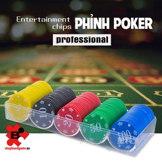 Bộ 100 chip poker màu loại tốt dùng chơi game