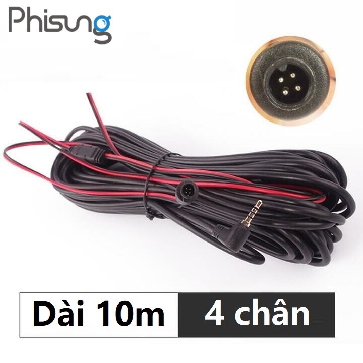 Dây 10m kết nối camera hành trình và camera lùi, jack 2.5mm, 4 chân | BigBuy360 - bigbuy360.vn