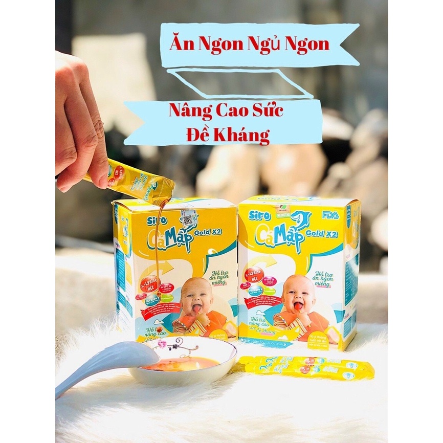 Combo 2 Siro Cá Mập Gold X2 Mẫu Mới Baby Shark  - Giúp Trẻ Ăn Ngon