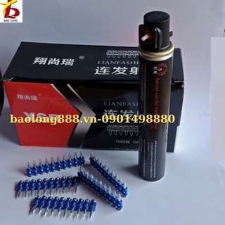 Đinh bắn bê tông  Size 3x19; (1000 đinh/hộp + 1 bình Gas)**Liên hệ để được giá tốt**