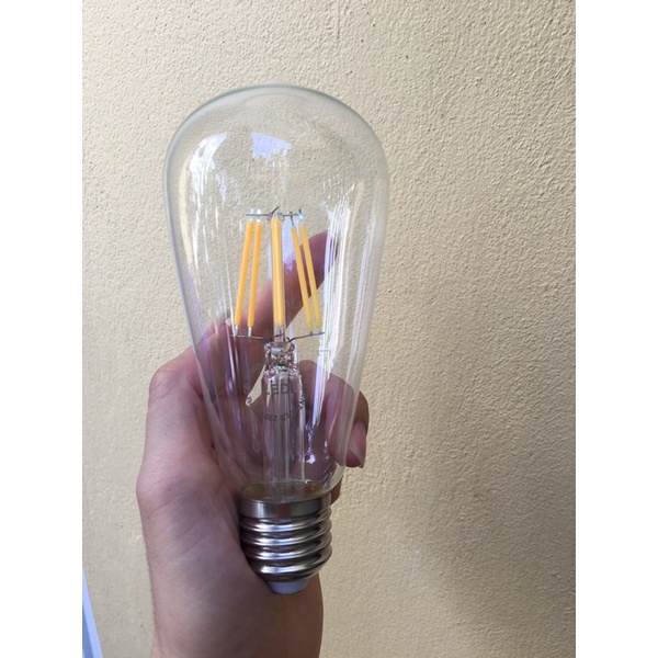 Bóng ST64 thủy tinh edison 8w as vàng