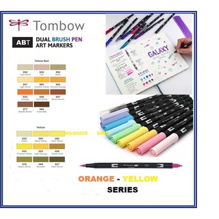 BÚT BRUSH TOMBOW ABT DUAL BRUSH PEN NHẬT BẢN ( ORANGE-YELLOW SERIES)