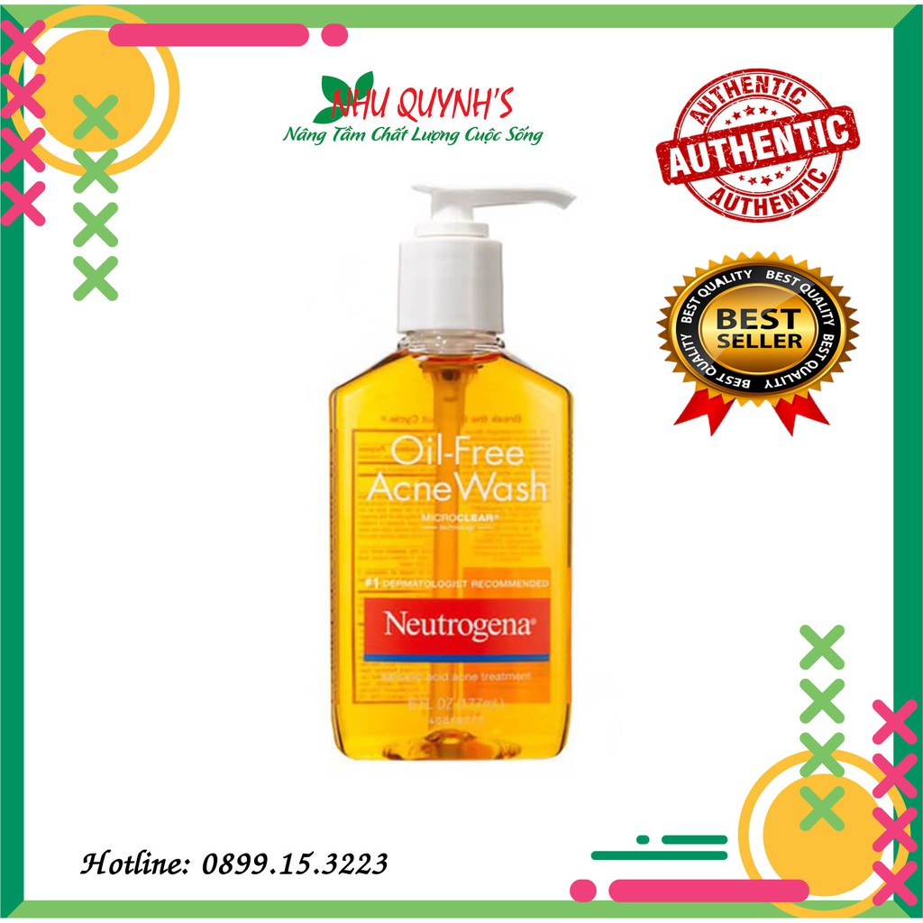 Sữa rửa mặt  Neutrogena Oil-Free Acne Wash (269ml)