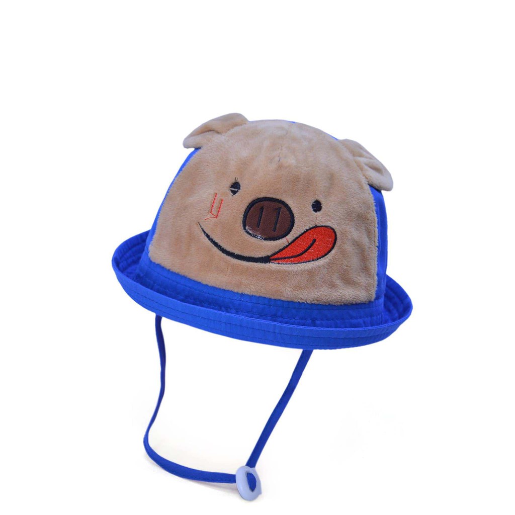 (Size 50) Nón Vành Heo Xù Cao Cấp Duy Ngọc Dành Cho Bé Từ 2 Đến 4 Tuổi, Thiết Kế Heo xù dễ thương độc đáo (2389)