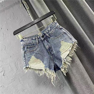 Dorée - quần jeans ngắn phối rách đang hot bên trung