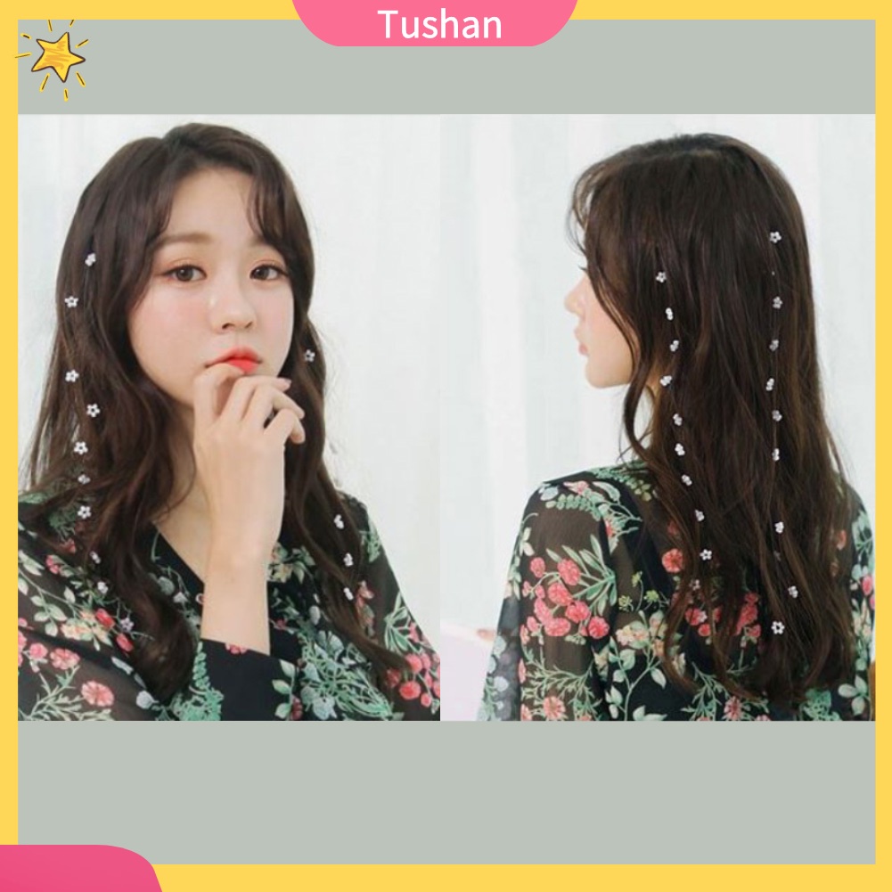 Kẹp tóc hoa vải dài xinh xắn cho nữ