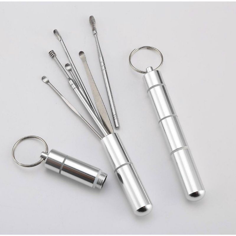 Bộ Dụng Cụ Lấy Ráy Tai 6 Món Inox Nhật Bản