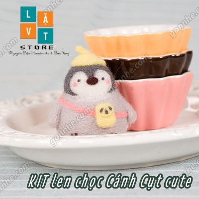 [Có hướng dẫn] Bộ len chọc Cánh Cụt Cute 4 bé - Needle fetling Litle penguin - Chọc len cơ bản làm quà tặng