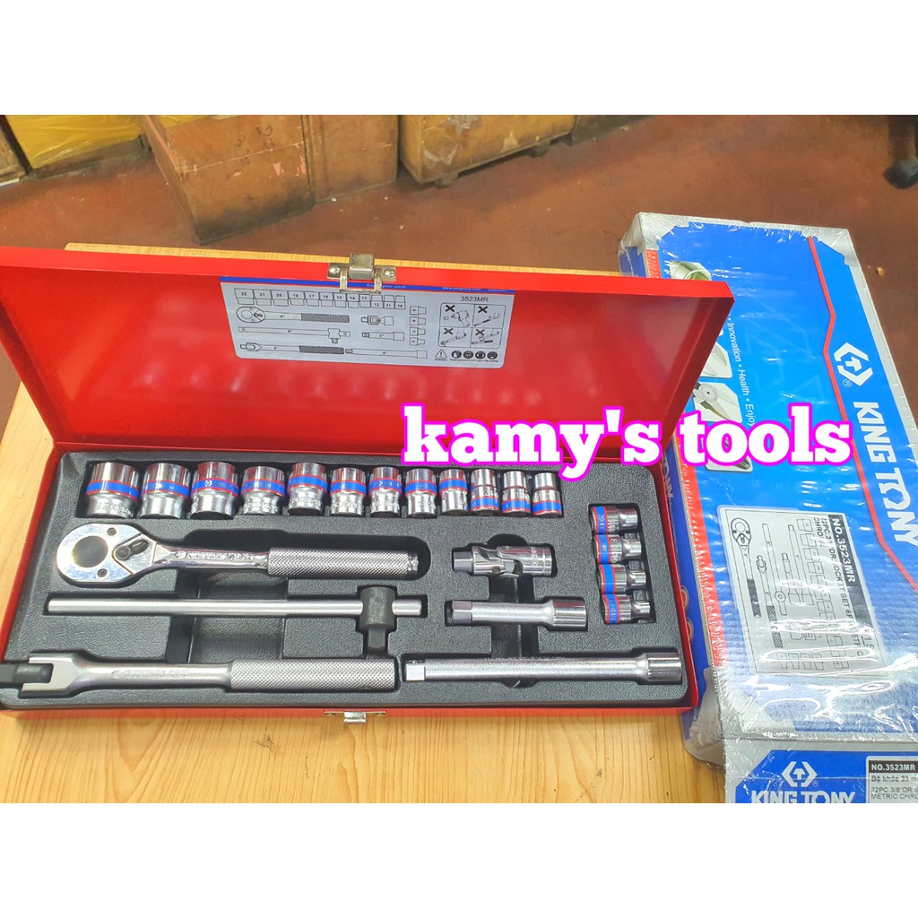 Bộ tuýp 3/8 Kingtony 22 món 3523MR