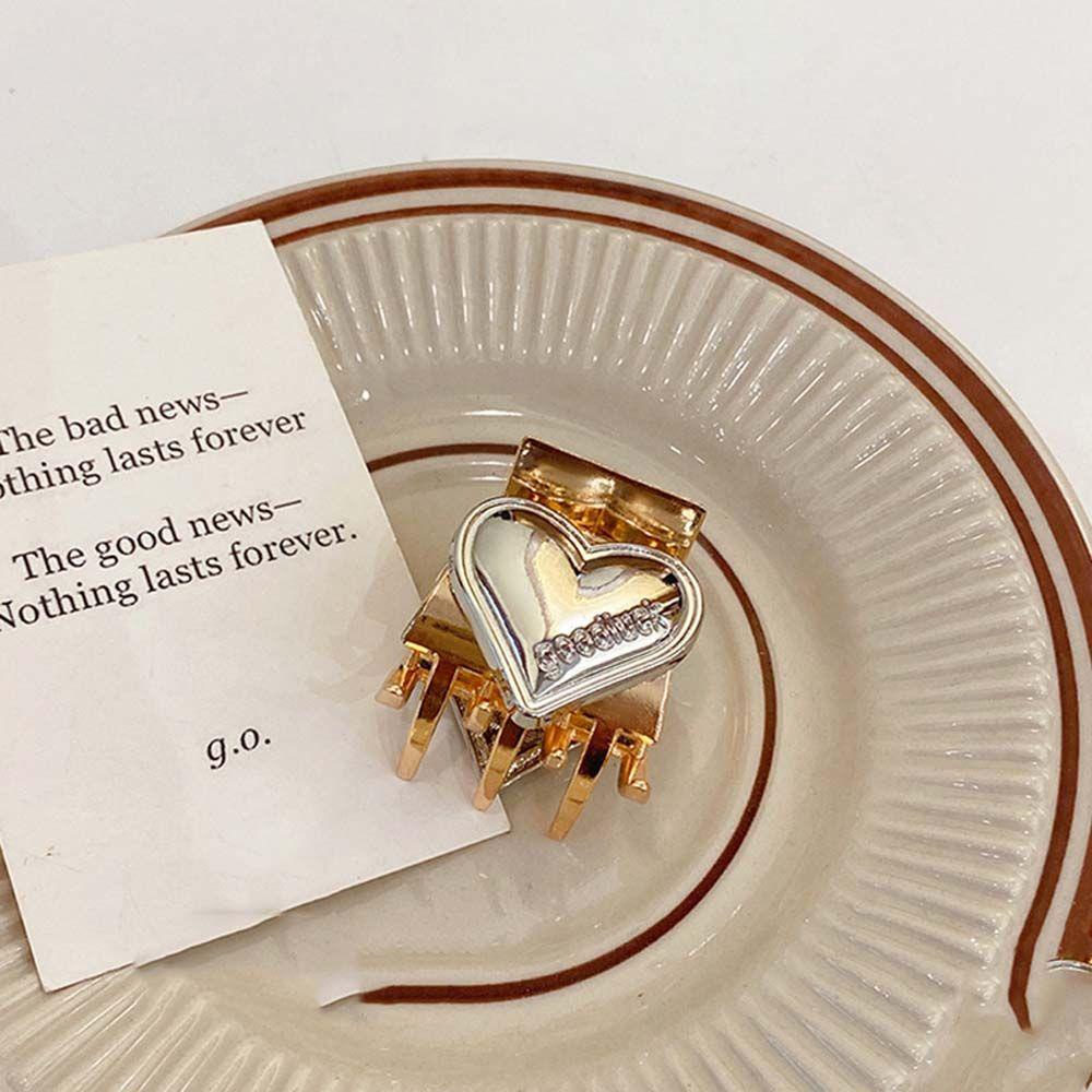 Kẹp Tóc Càng Cua Nhỏ Cố Định Tóc Đuôi Ngựa Retro Hình Trái Tim Cao Cấp WMES15H Cho Nữ