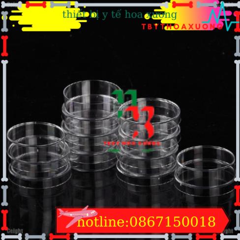 Thùng 500 Đĩa Petri Nhựa 90x15mm (10 cái/gói)