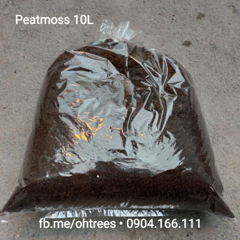 Peatmoss - Mùn rêu mục nhập khẩu túi 10 lít