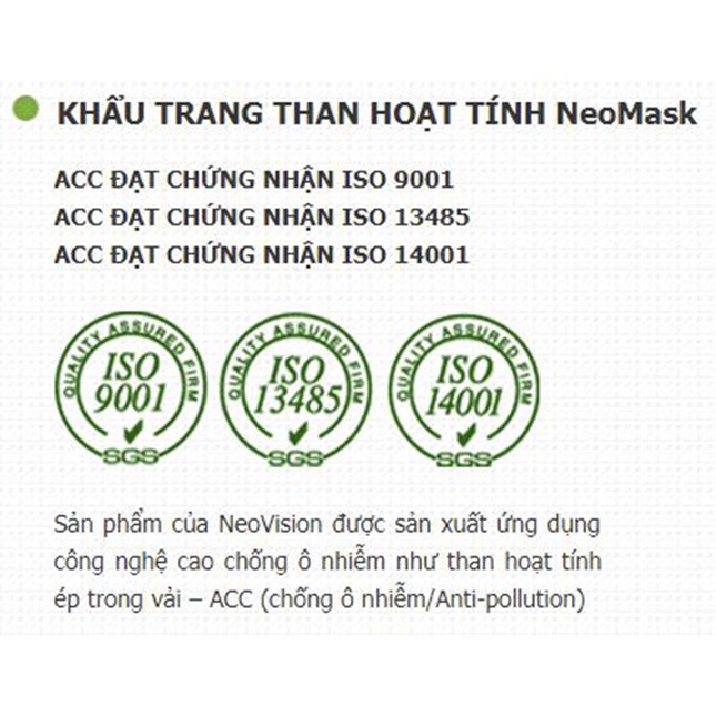  [CHÍNH HÃNG] Khẩu Trang Than Hoạt Tính Cao Cấp NEOSHIELD Chống Ô Nhiễm - Có Van 1 Chiều - Lớp Lọc Tháo Rời  Xlens