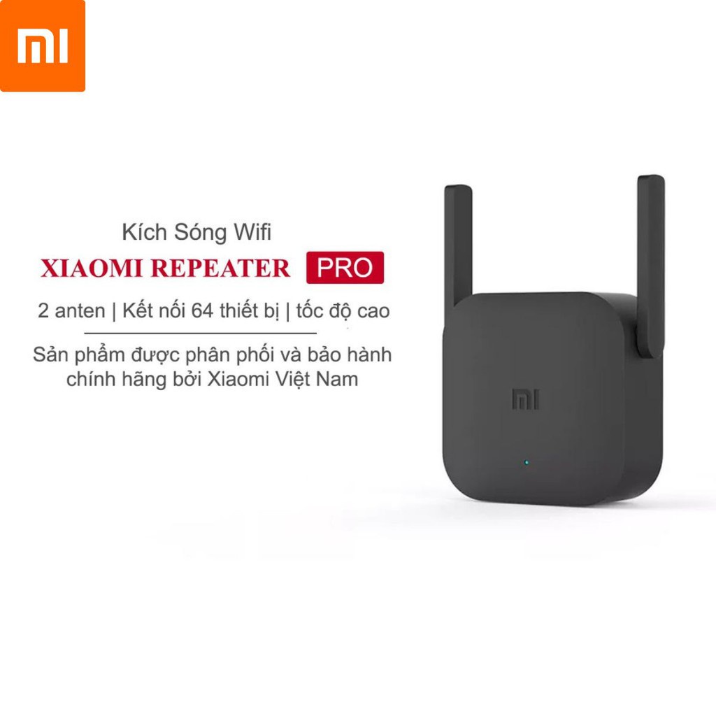 Kích Sóng Wifi Xiaomi Repeater Pro 2 Râu Ăng Ten, Phát Xuyên Tường, Thu Phát Mở Rộng, Khuếch Đại Băng Tần Rộng BH 1 Năm