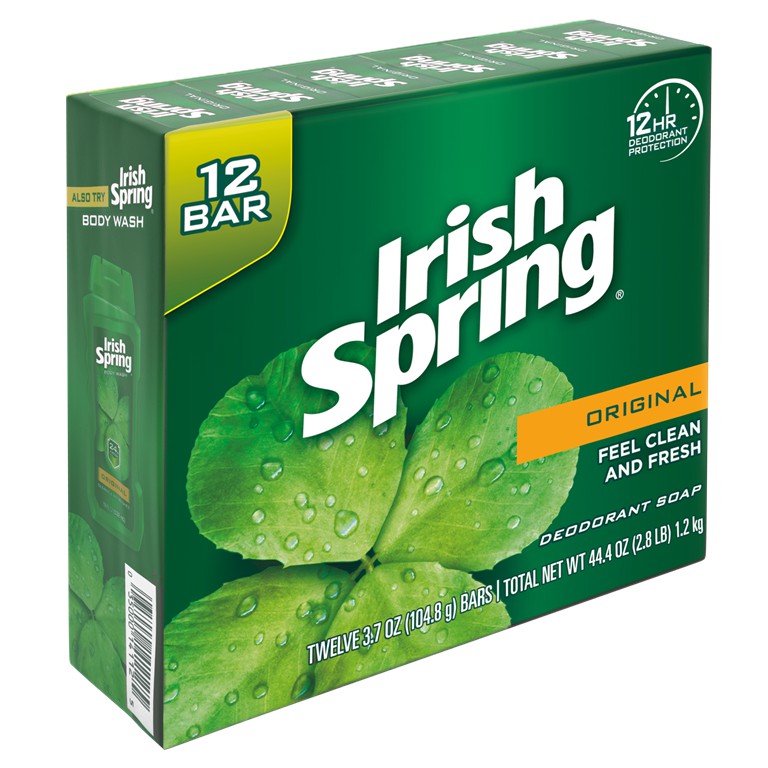 XÀ BÔNG CỤC IRISH SPRING ORIGINAL, DEODORANT BAR SOAP, 3.7 OUNCE - CỤC LẺ NHẬP TỪ MỸ