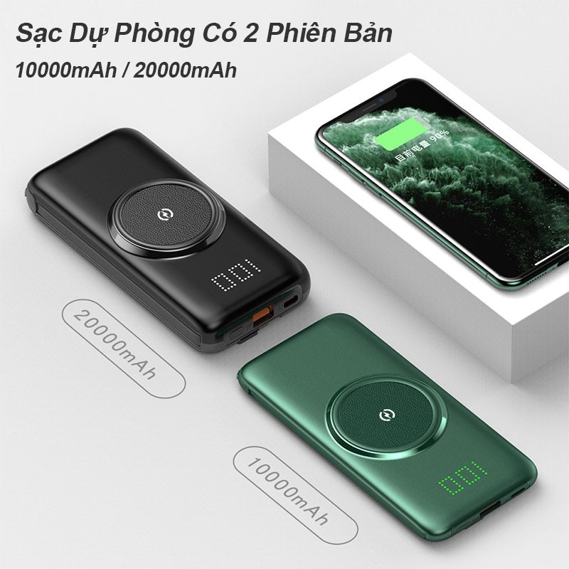 Pin Sạc Dự Phòng 20000mAh CYKE Hỗ Trợ Sạc Không Dây Và Tích Hợp Có Dây Sạc Cho Nhiều Thiết Bị Cùng Lúc Siêu Tiện Lợi