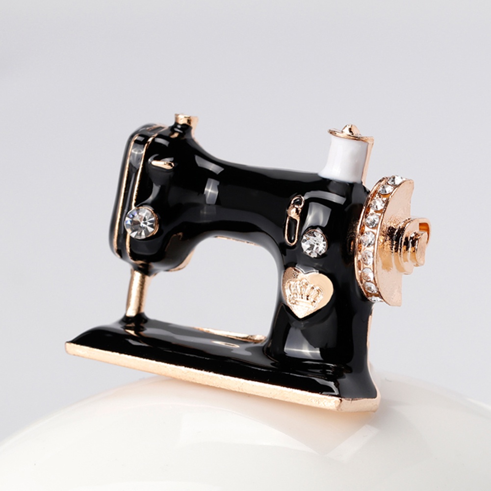 Ghim Cài Áo Hình Máy May Đính Đá Nhân Tạo Đẹp Mắt Cho Nữ