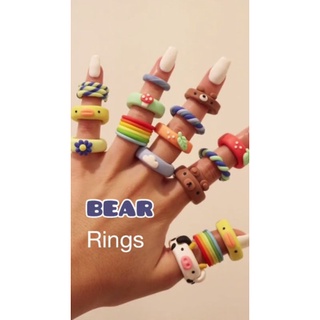 Nhẫn Đất Sét Handmade Nhiều Màu Mùa Hè