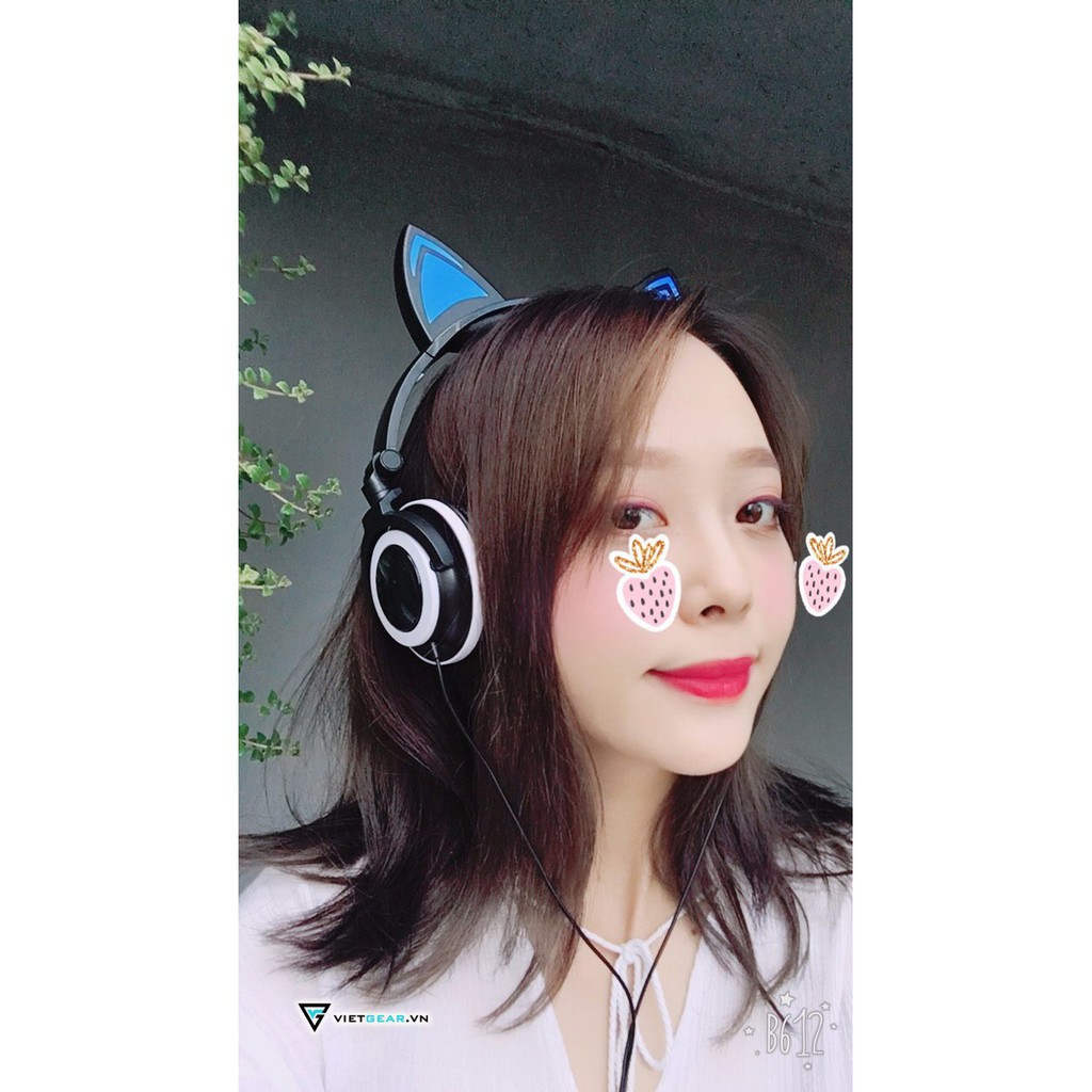 Tai nghe Headphone Tai Mèo - TTLIFE Xinh Xắn - Có Đèn Led Siêu Cute