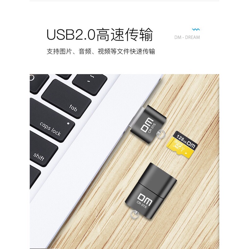 Đầu Đọc Thẻ Nhớ Mini 2.0 Bằng Kim Loại Chuyên Dụng Cho Xe Hơi