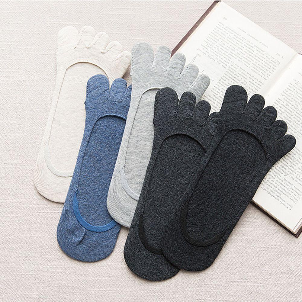 Tất Thuyền Cotton Năm Ngón Chống Trượt Cho Nam