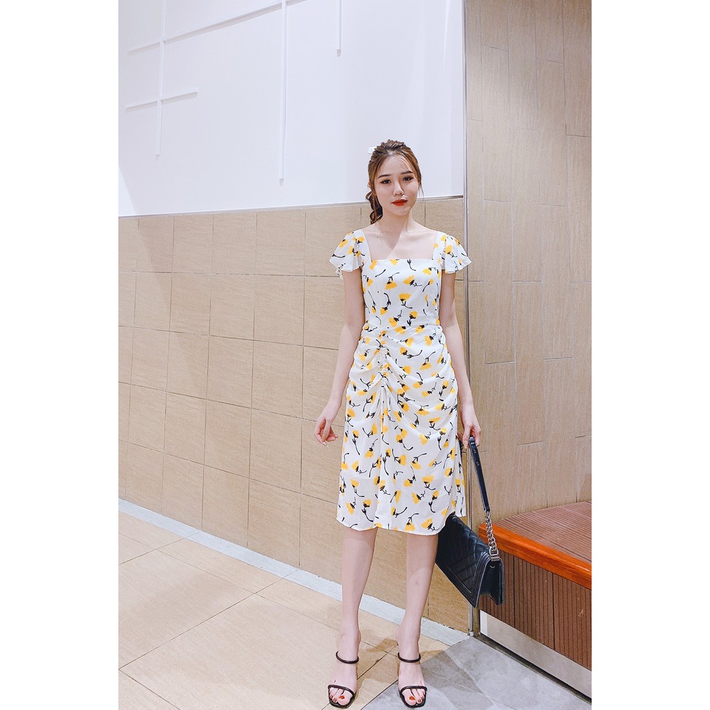 Đầm xòe ngắn tay rút dùm 1 bên DEA0317- 20Again | BigBuy360 - bigbuy360.vn