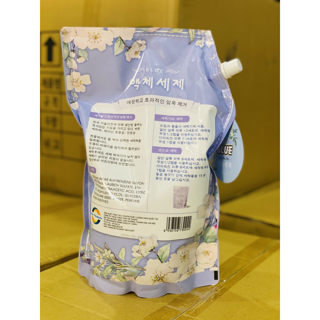 Nước Giặt Blue Hàn Quốc Hương Thảo Mộc Chính Hãng 2000ML