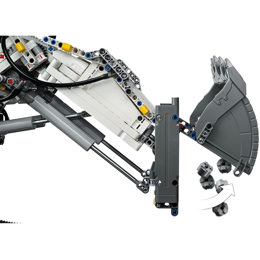 42100 Đồ chơi lắp ráp Iego Technic Liebherr R 9800 - Xe máy xúc xám