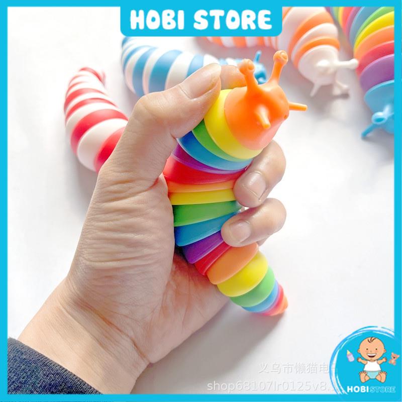 Đồ chơi con sên, chú sâu vui nhộn, giải tỏa stress trend Tik Tok, đồ chơi tăng cảm nhận màu - Hobi Store