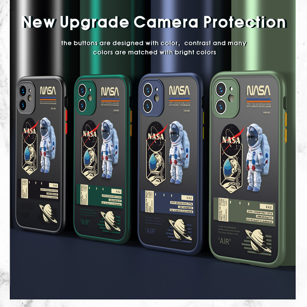 Ốp lưng điện thoại Oppo A83 F1S A59 A57 A39 A37 A1K Hộp đựng sáng tạo Phi hành gia NASA Vỏ bọc điện thoại trong suốt Nắp che toàn bộ Vỏ bảo vệ máy ảnh