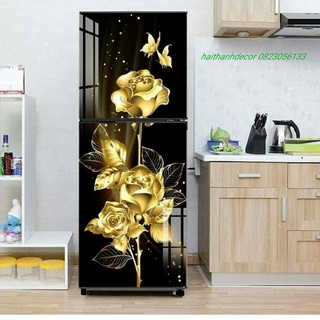 Miếng dán tủ lạnh - decal tủ lạnh - chống thấm nước cao cấp - phù hợp mọi loại tủ - hhv1