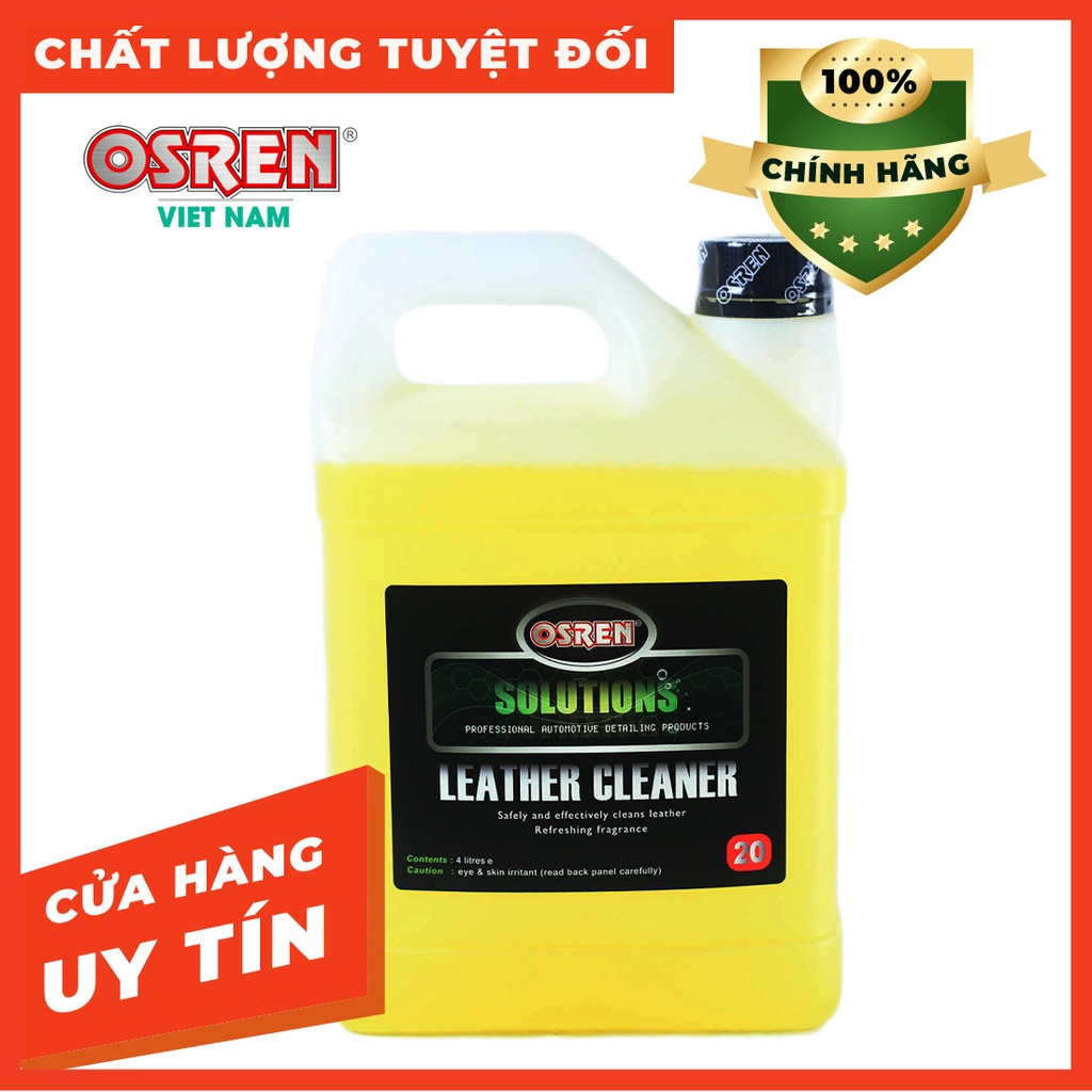 Dung dịch làm sạch ghế da, nội thất xe hơi OSREN  LEATHER CLEANER 4L