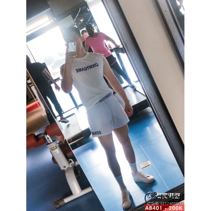 Áo thun ba lỗ tập gym, đi chơi QSHOP AB401
