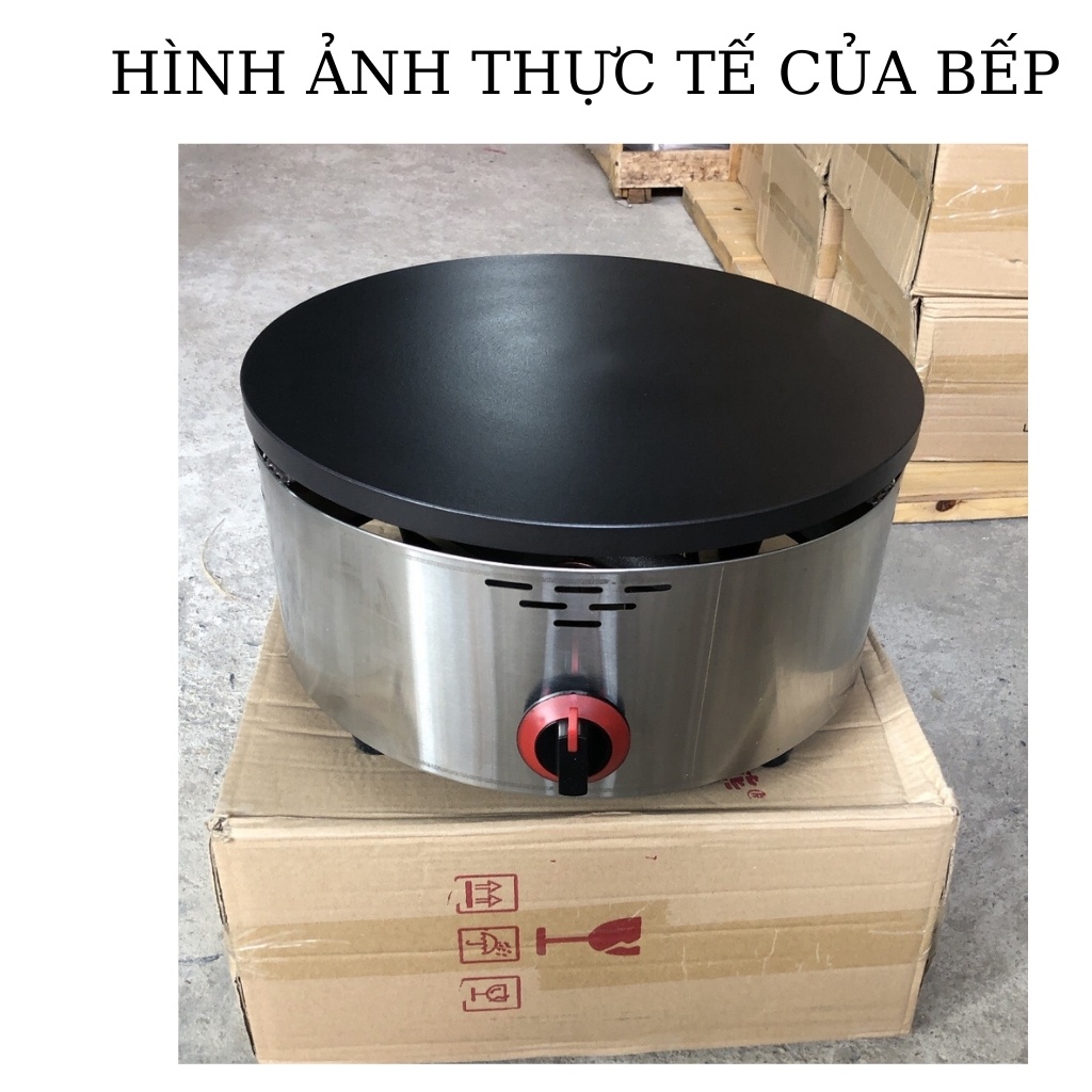 Máy làm bánh crepe mặt tròn thân tròn dùng gas_BẢO HÀNH 12 THÁNG