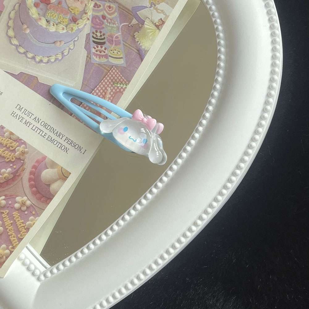 SANRIO Set 5 Kẹp Nước Họa Tiết Hoạt Hình Melody / Trái Tim Trong Suốt Dễ Thương Cho Bé Gái