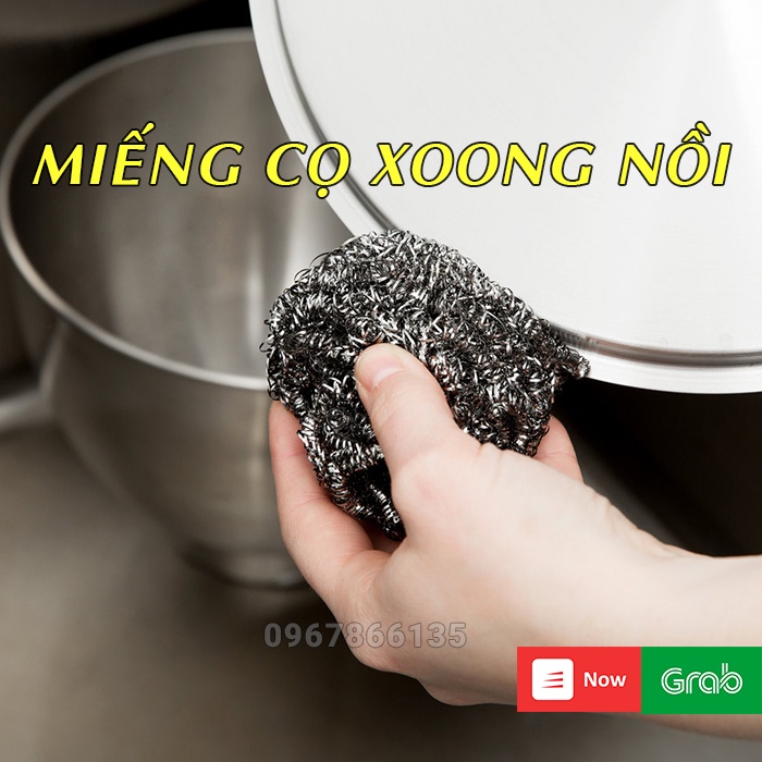 Miếng bùi nhùi cọ xoong nồi bằng thép không gỉ