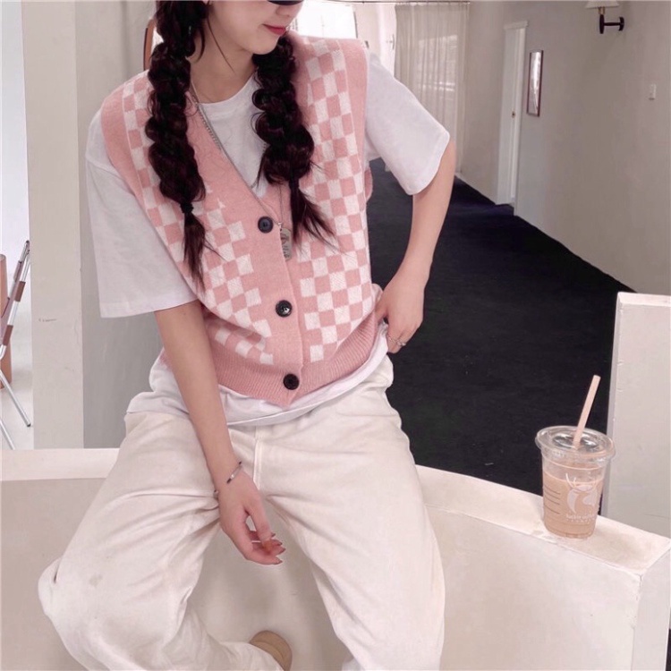 Áo Len Gile Croptop, Gile Len Nữ Dáng Ngắn Vừa Cổ Tim Ulzzang Thời Trang Thu Đông Hàn Quốc