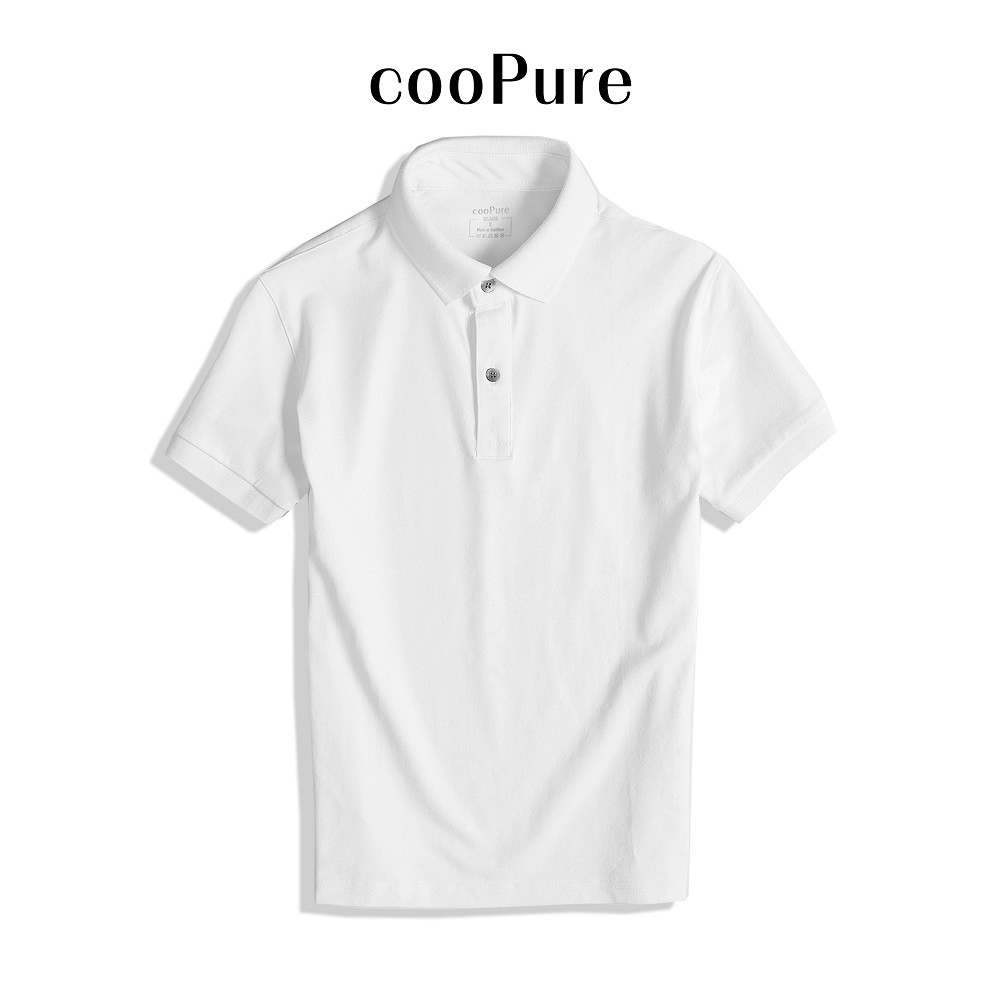 Áo thun polo nam cooPure 100% cotton màu đỏ, thiết kế basic NO.1635 (5 màu)